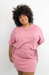 T-Shirt-Kleid mit Schleifen-Bindung