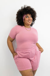 Light Jogginghose kurz mit Biese