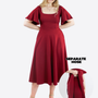 Midi Skort Kleid Mara - Cranberry