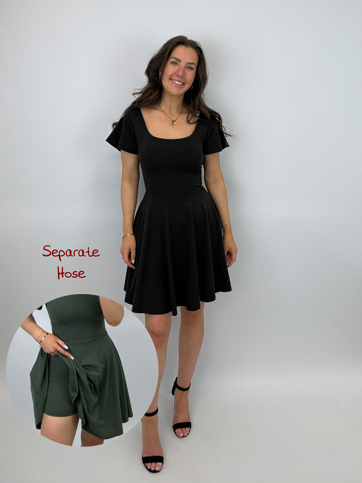 Classic Skort Kleid Ivy - Schwarz