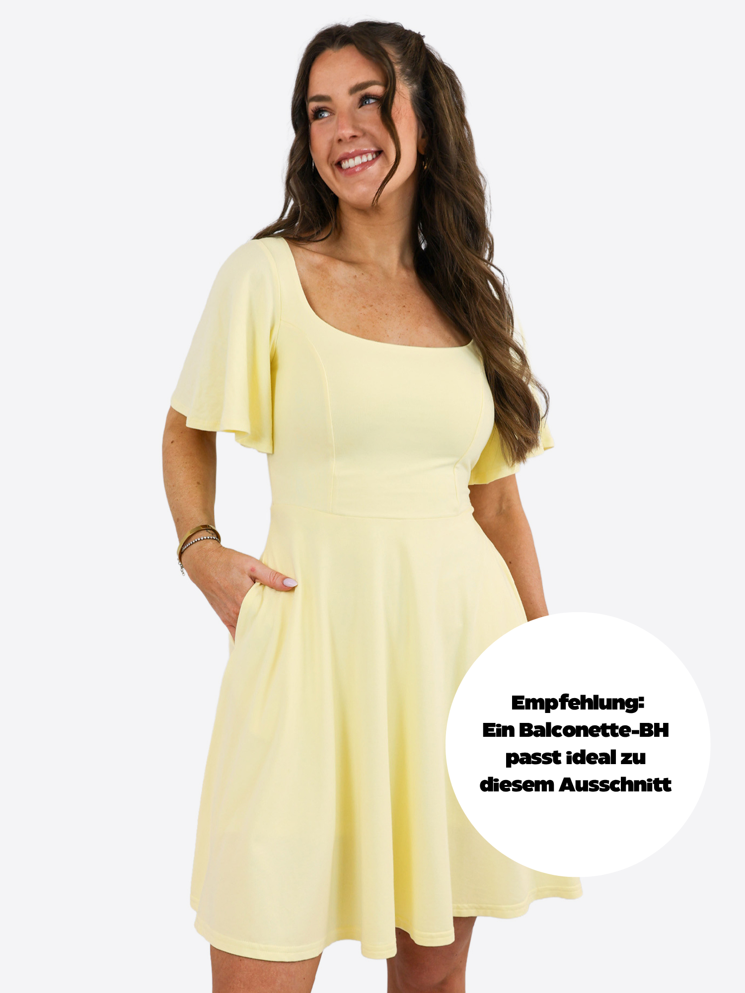 Classic Skort Kleid Mara - Pastellgelb