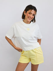 New Soft Touch T-Shirt Crop Version "Amalfi Beach Club"