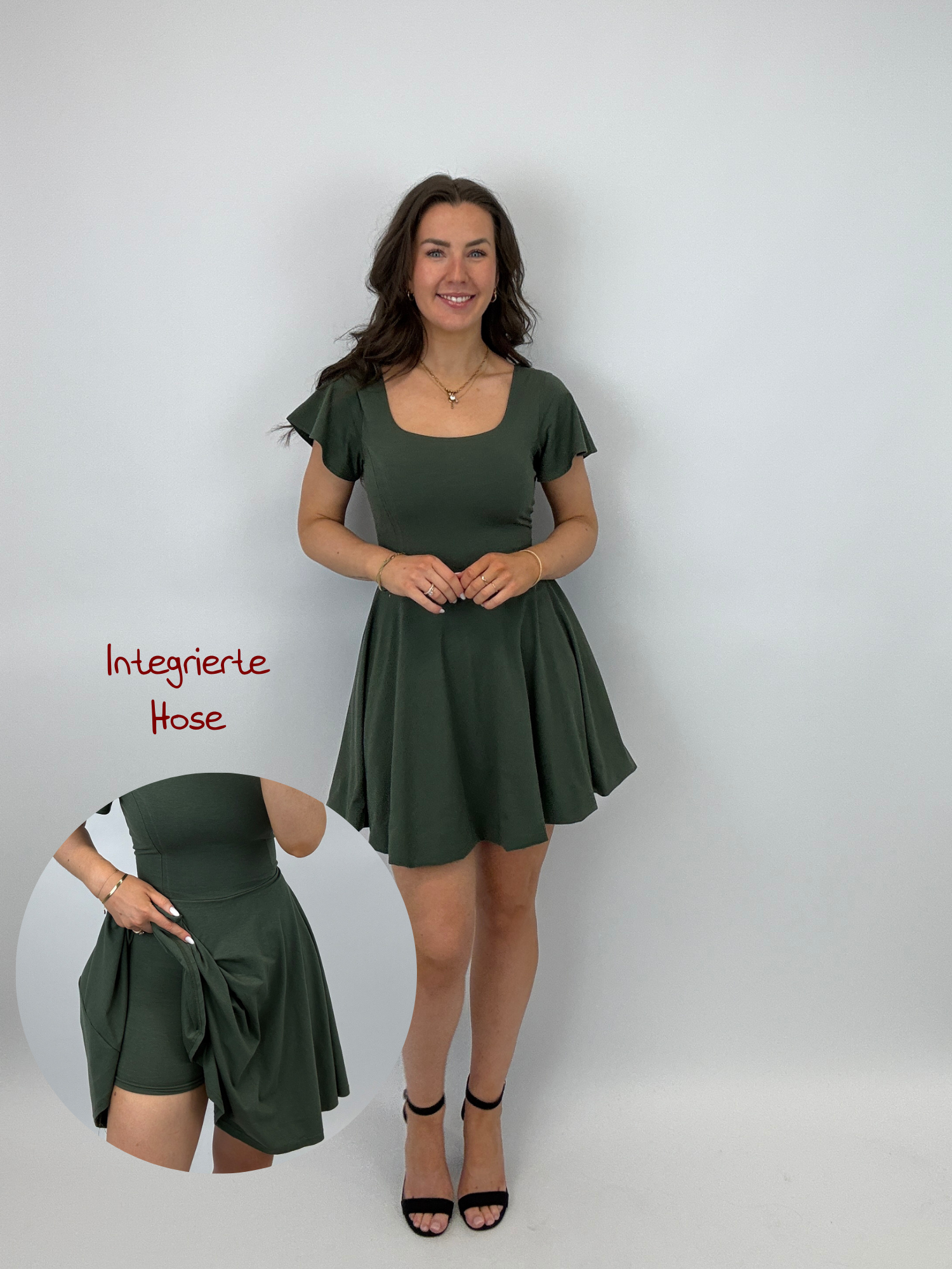 Short Skort Kleid Ivy - Olive