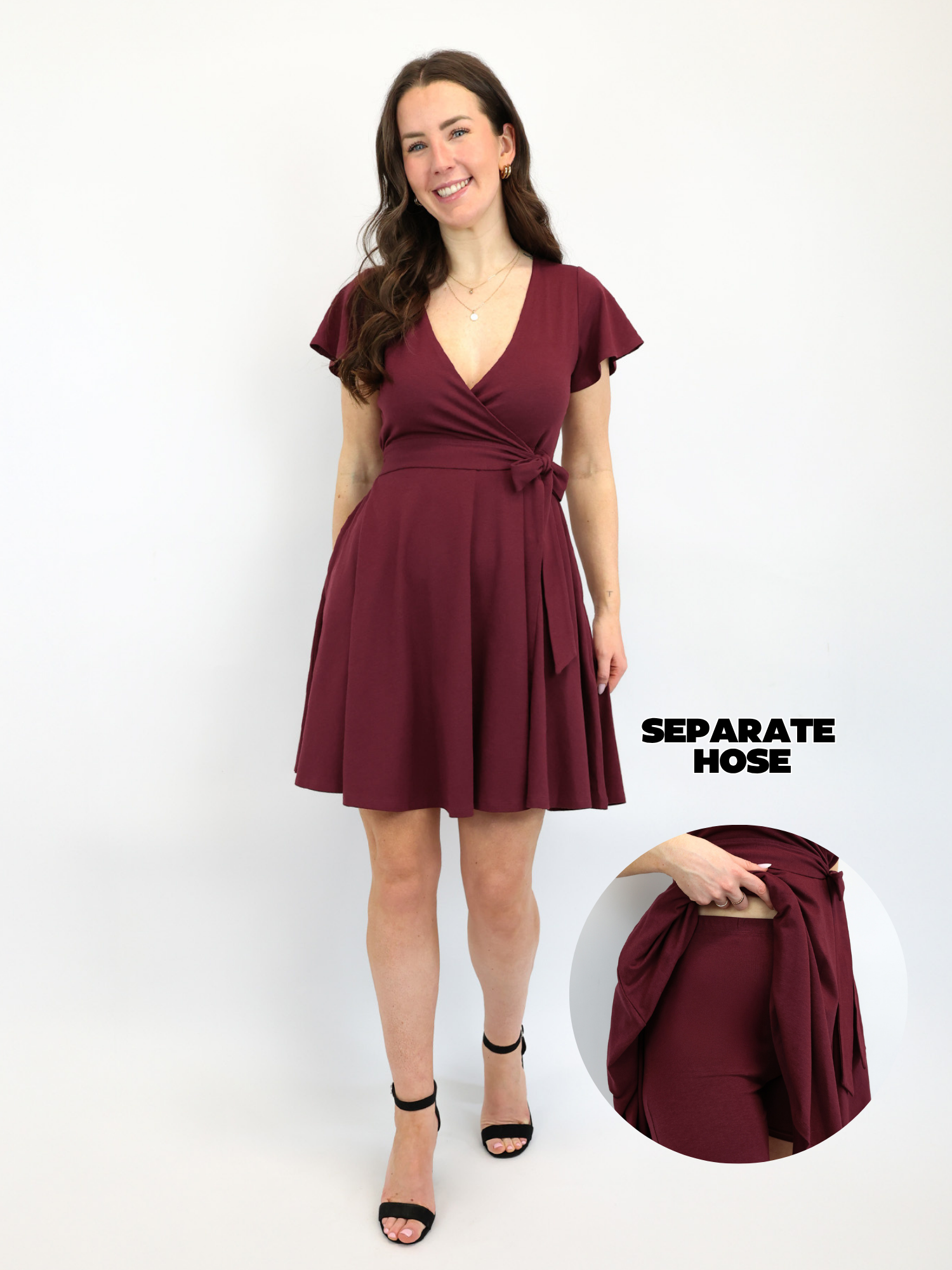 Classic Wickelkleid Carina - Plum