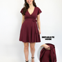 Classic Wickelkleid Carina - Plum