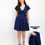 Classic Wickelkleid Carina - Midnight Blue