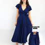 Midi Wickelkleid Carina - Midnight Blue