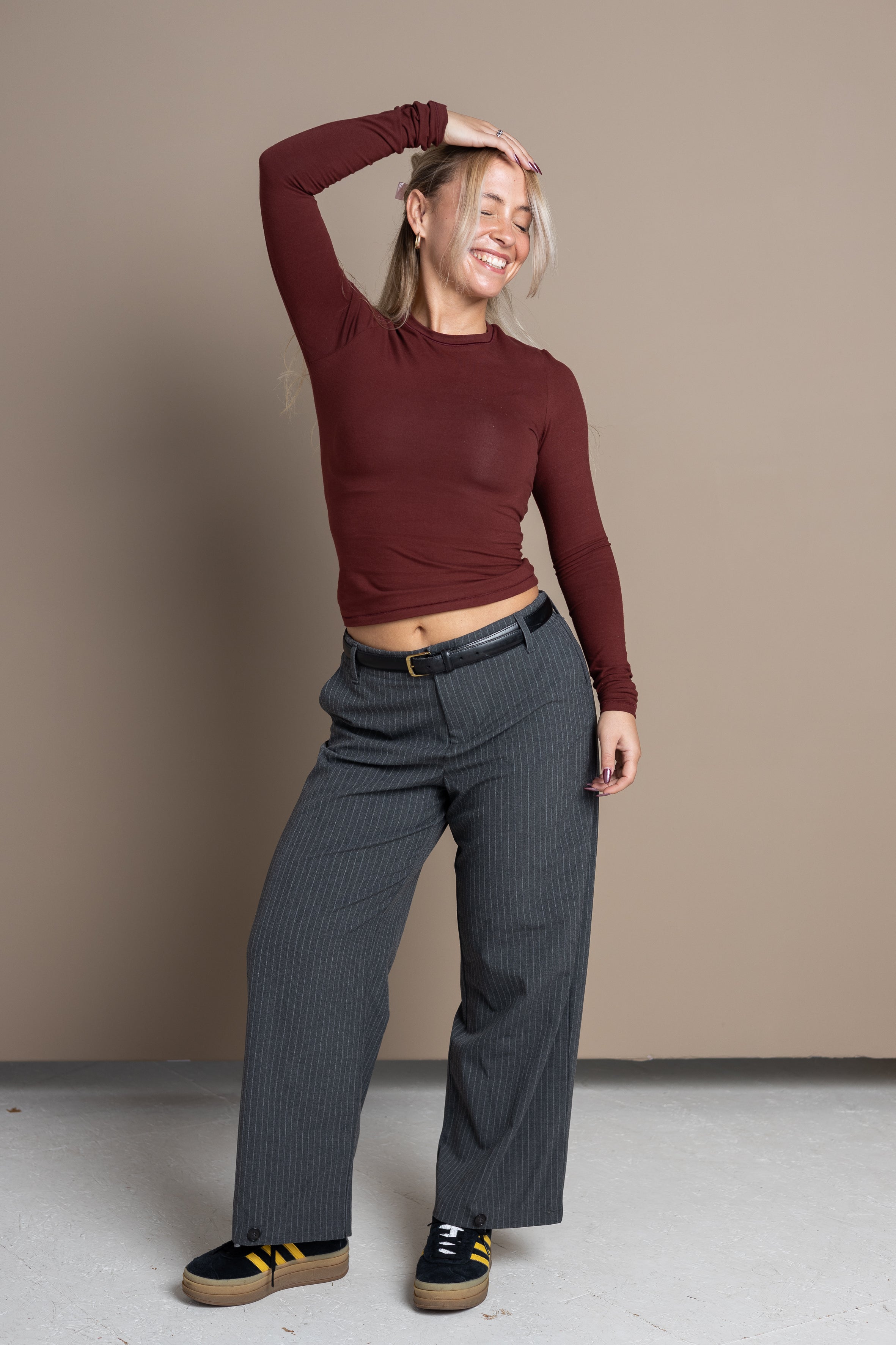 Longsleeve (Slim) – Bordeaux