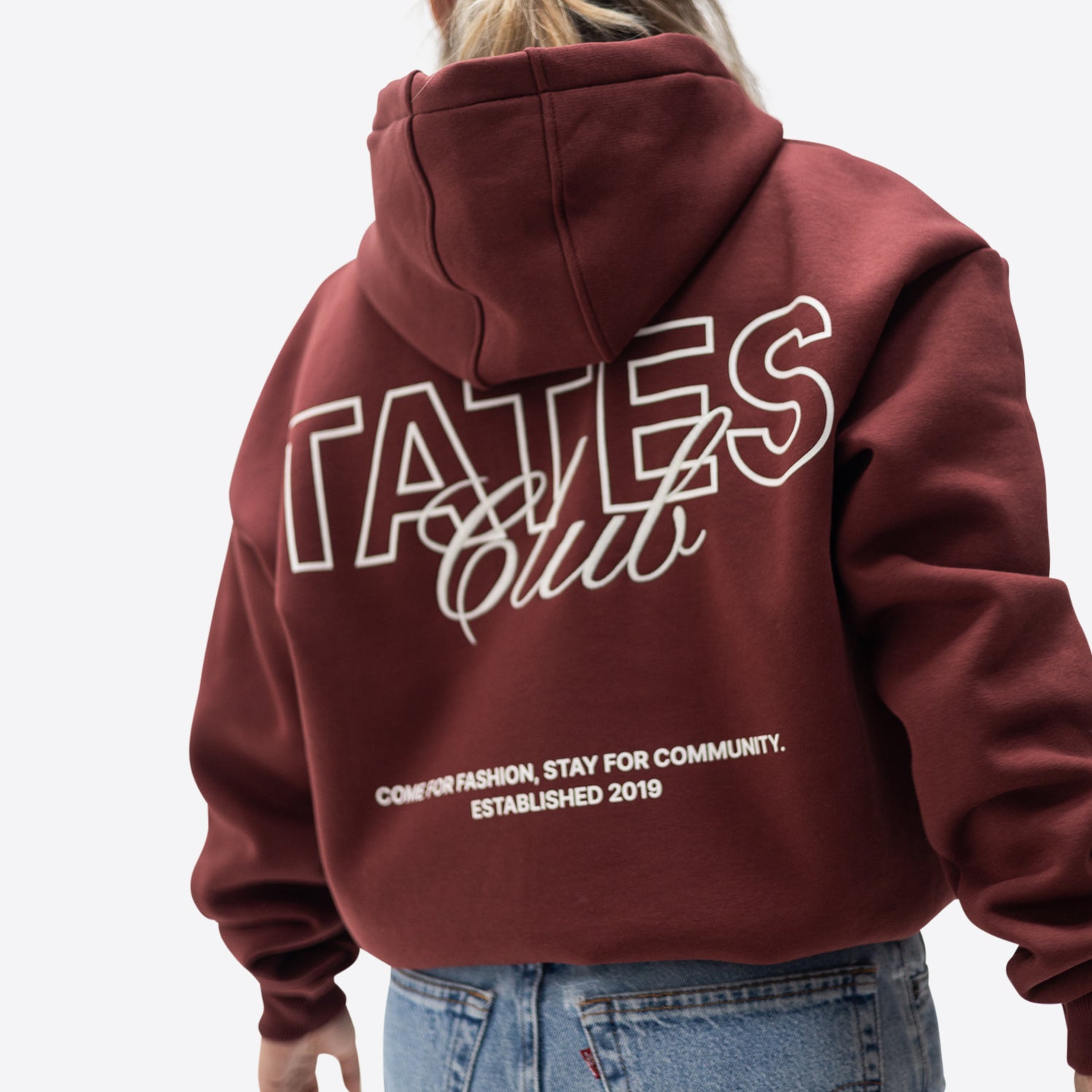 TATES Club Hoodie – Bordeaux