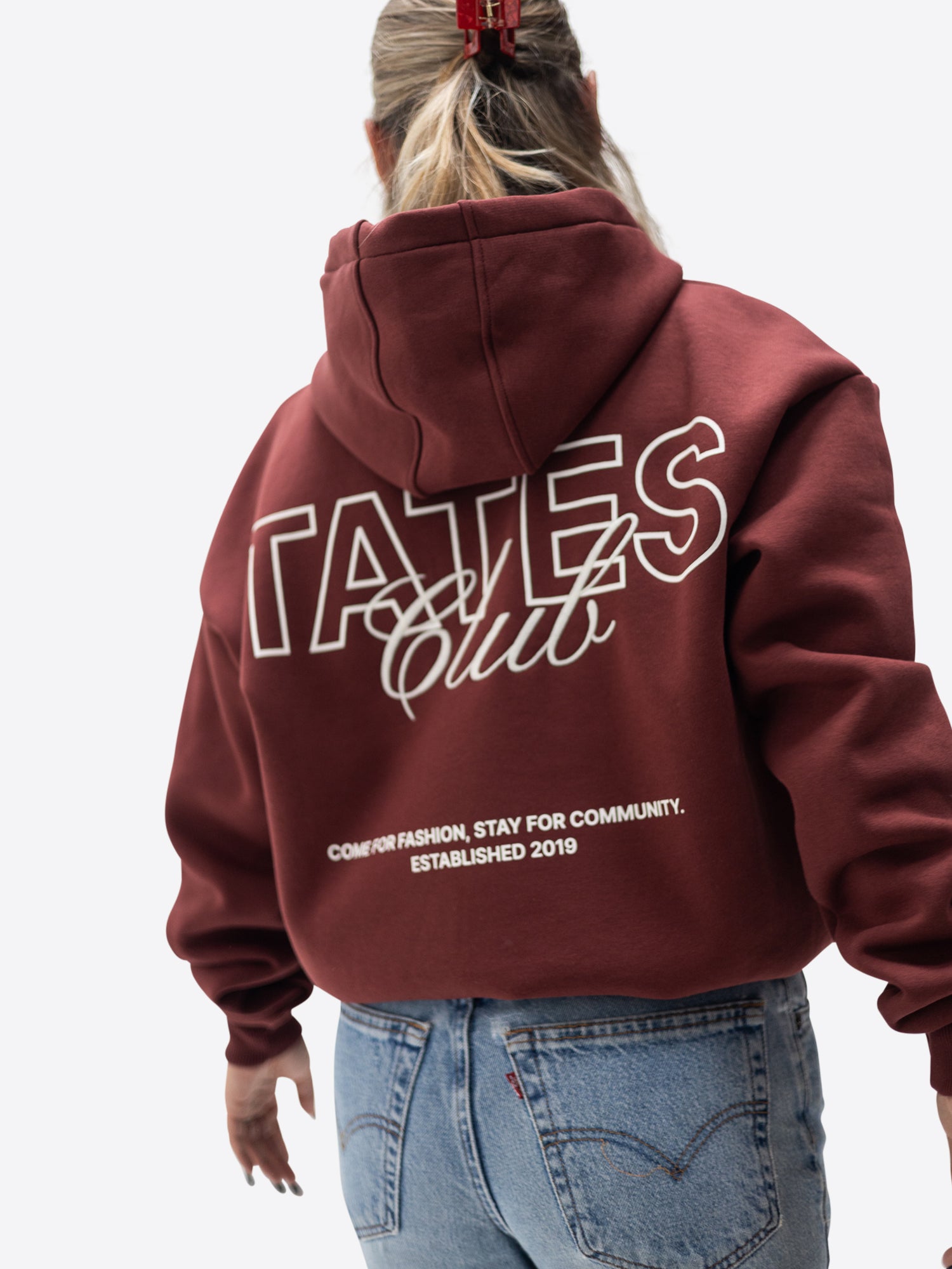 TATES Club Hoodie – Bordeaux