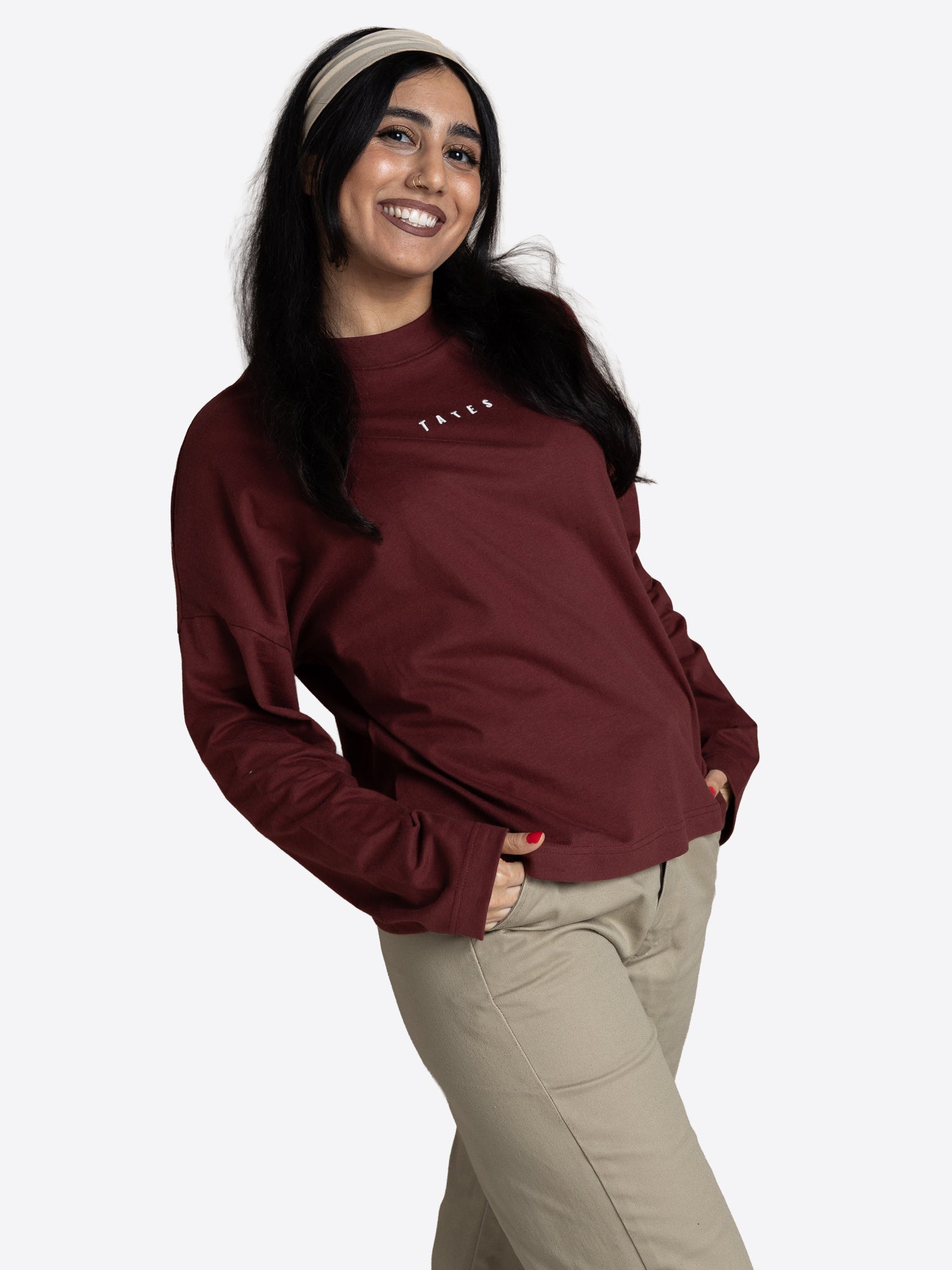 Longsleeve (Oversized) – Bordeaux