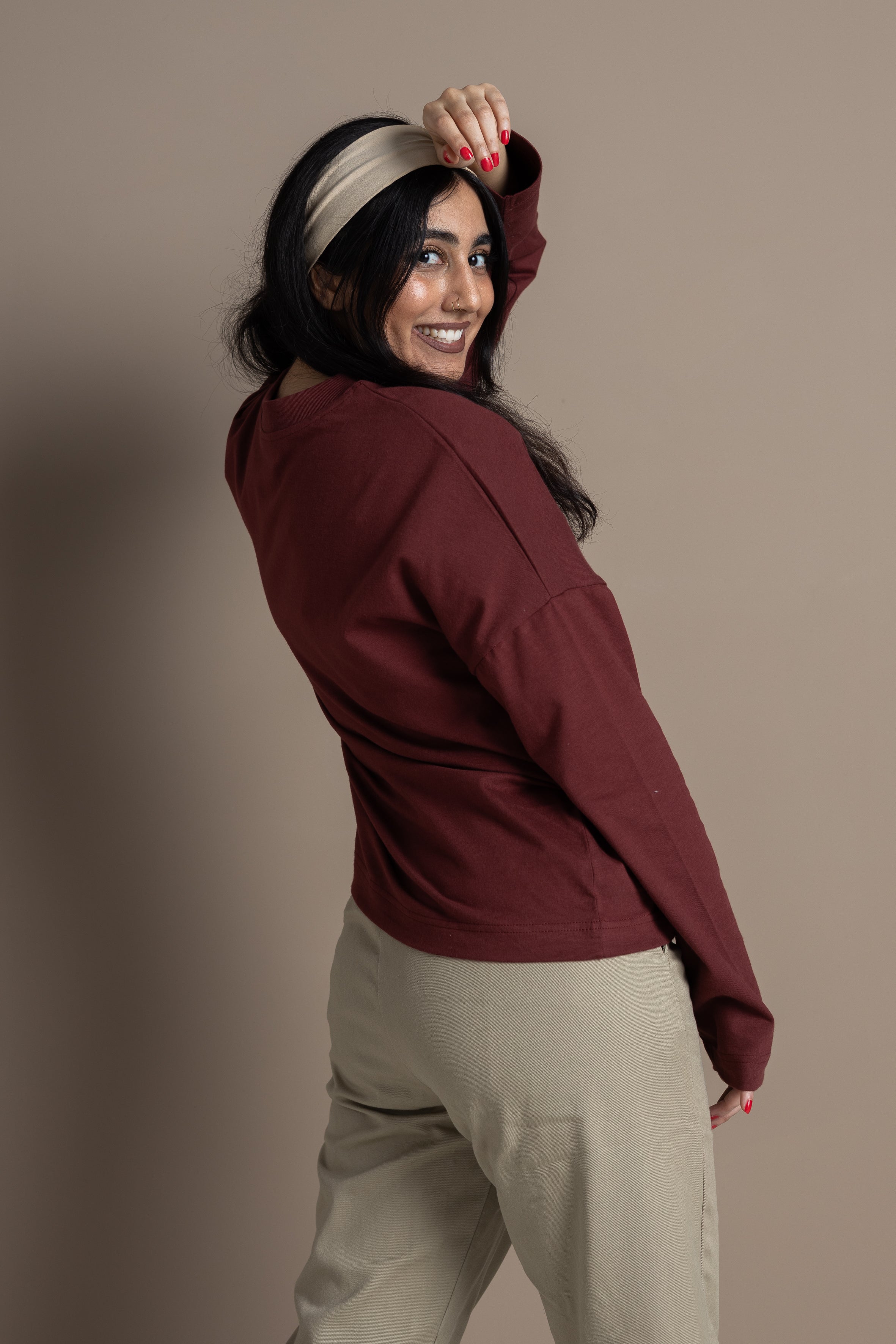 Longsleeve (Oversized) – Bordeaux