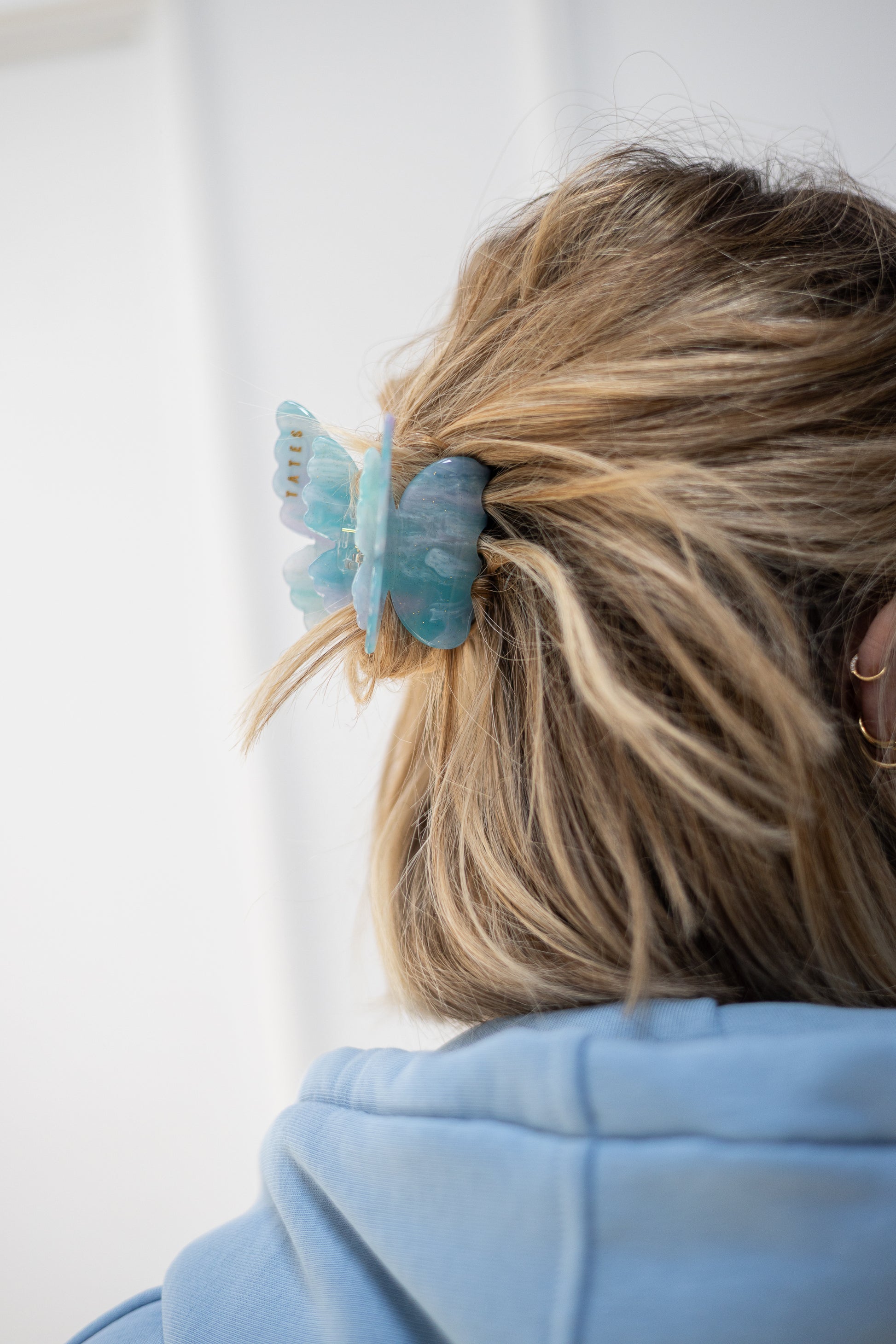 Indigo Schmetterling Haarklammer