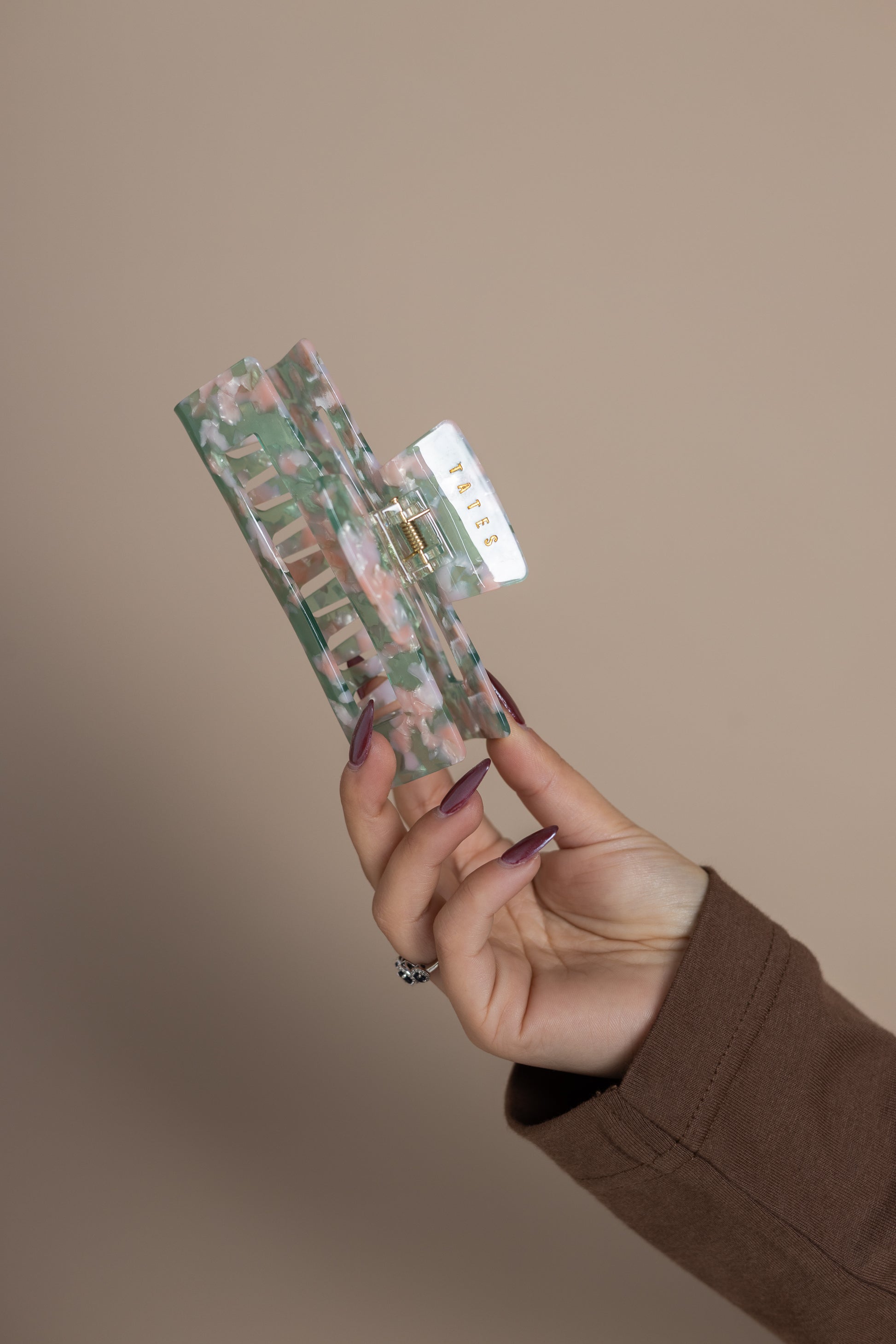 Strawberry matcha Haarklammer maxi