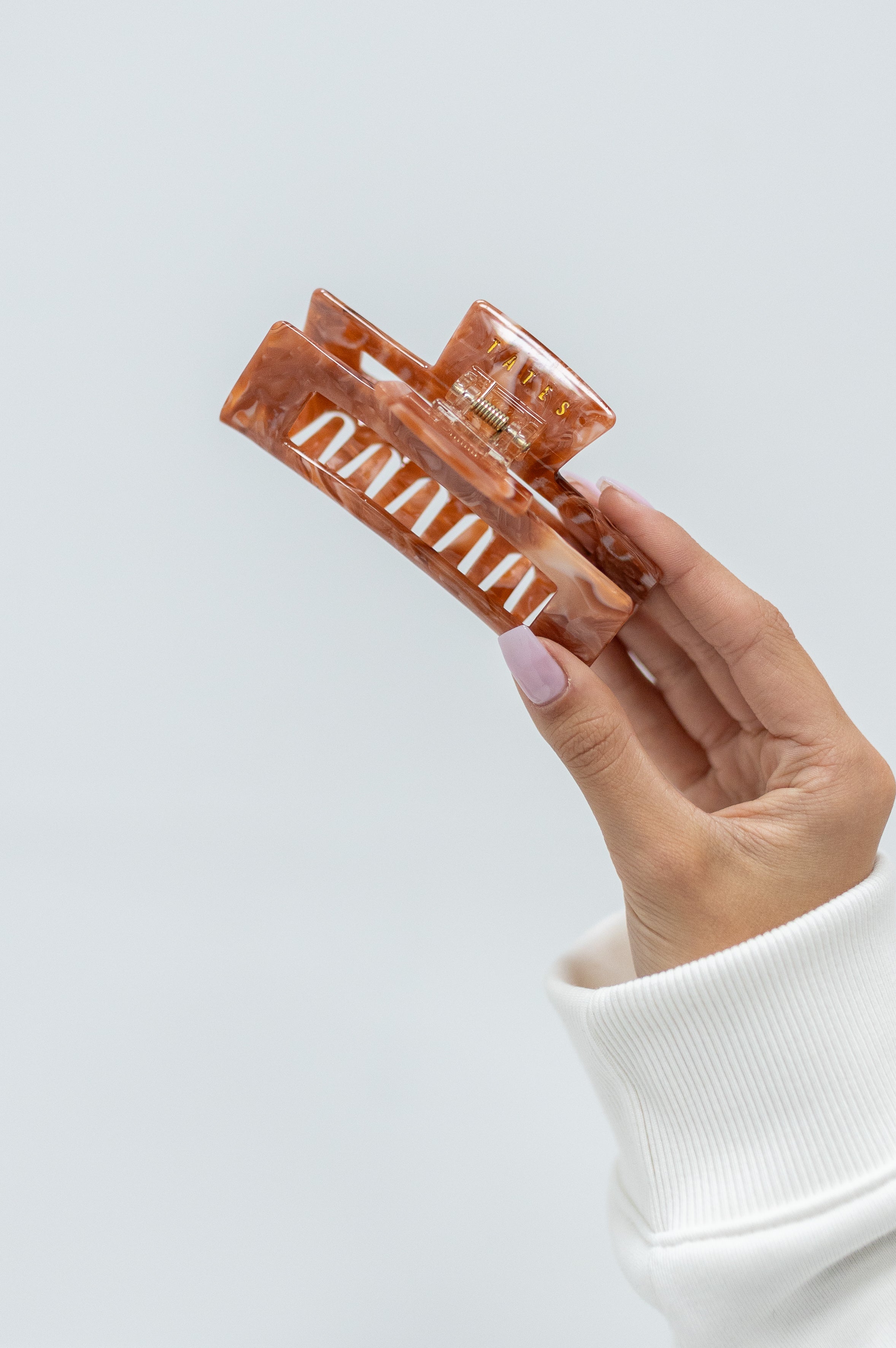 Nougat Haarklammer midi