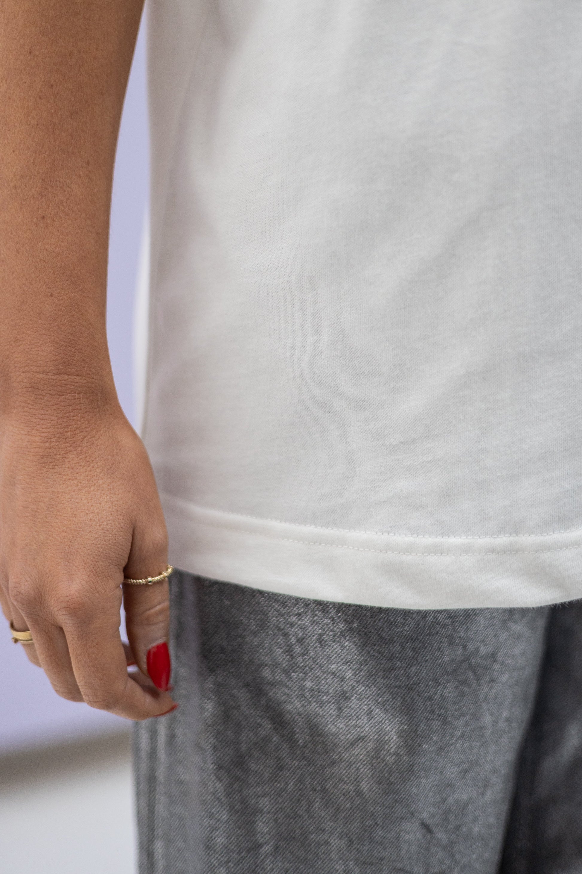 Soft Touch T-Shirt "Love letter" – Off white