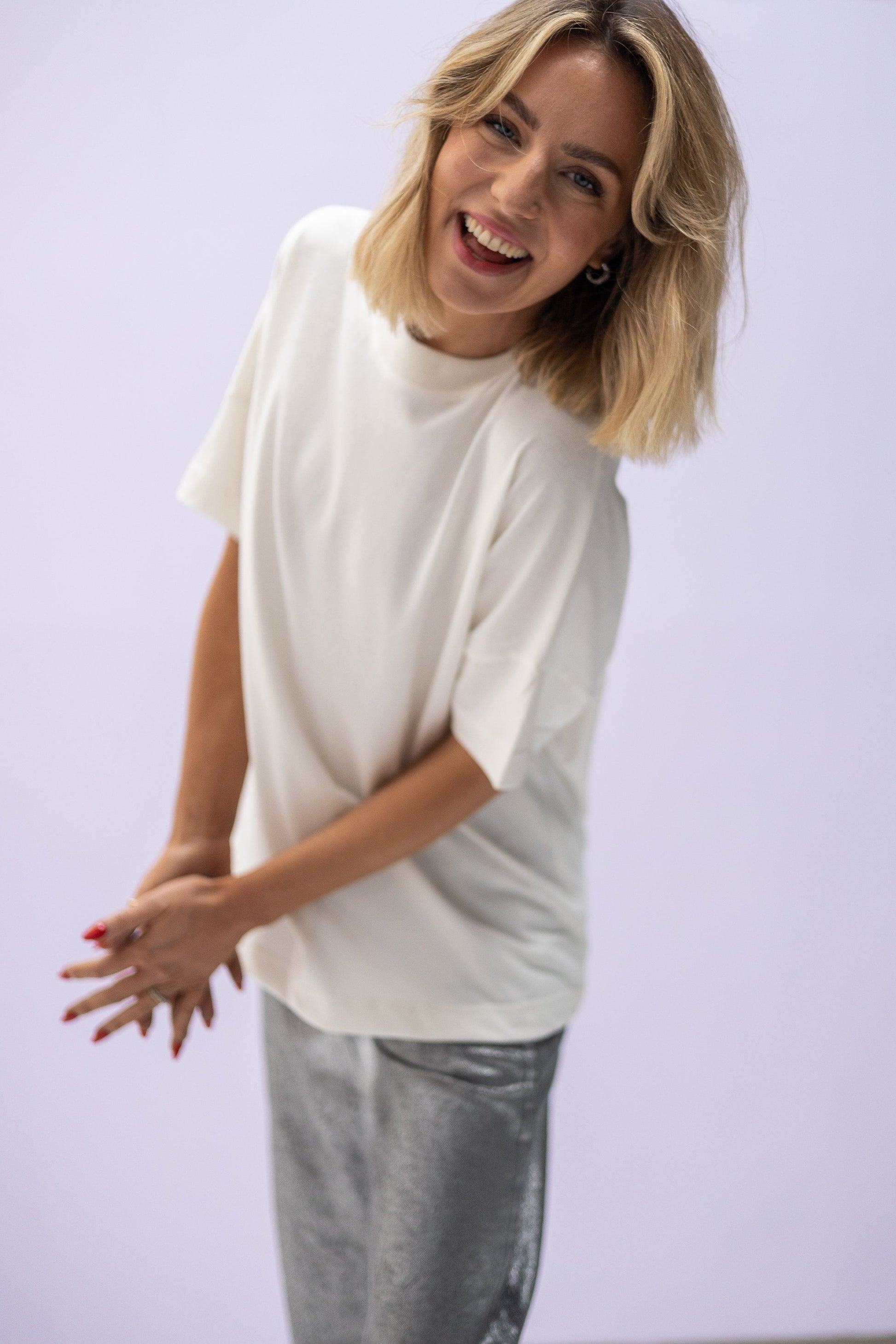 Soft Touch T-Shirt "Stay kind" – Off white