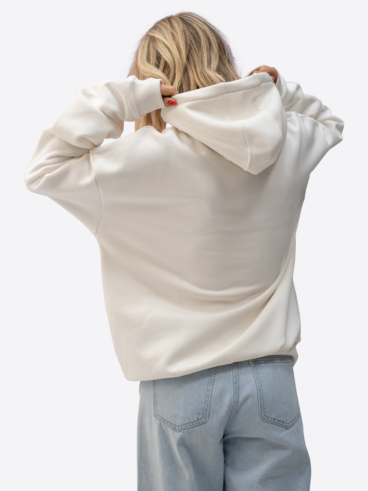 Regular Waistband Hoodie – Off white