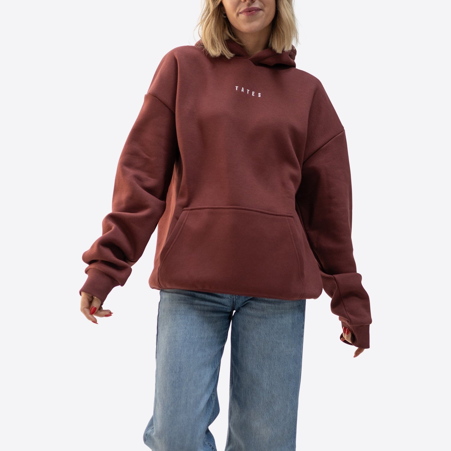 Regular Waistband Hoodie – Bordeaux