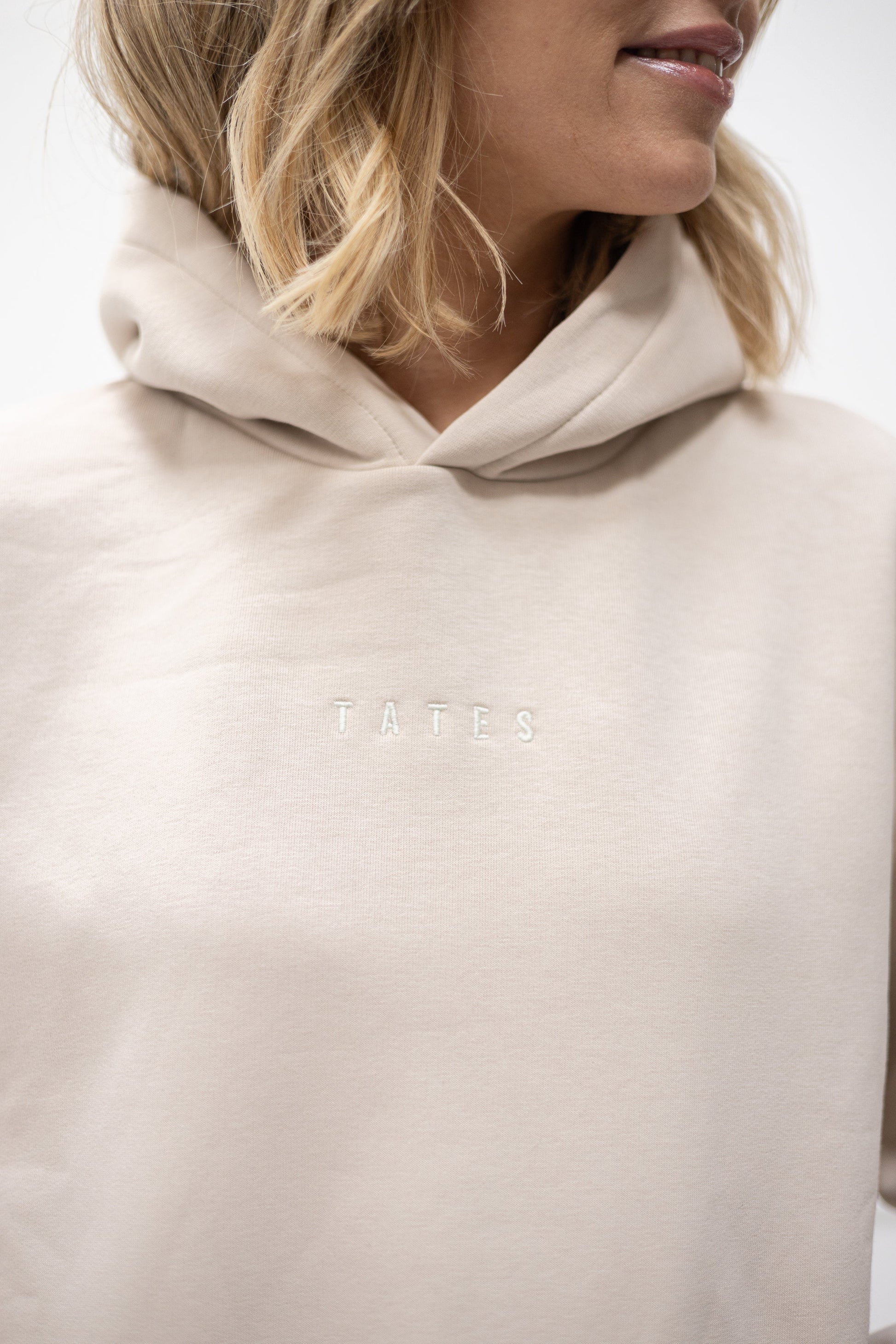 Original Regular Waistband Hoodie  "Stay kind" – Beige