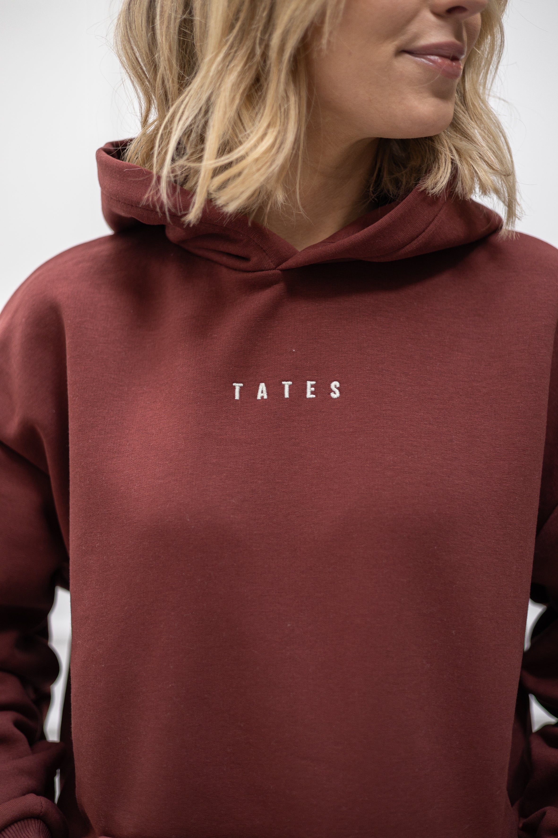 Regular Waistband Hoodie "Love letter" – Bordeaux