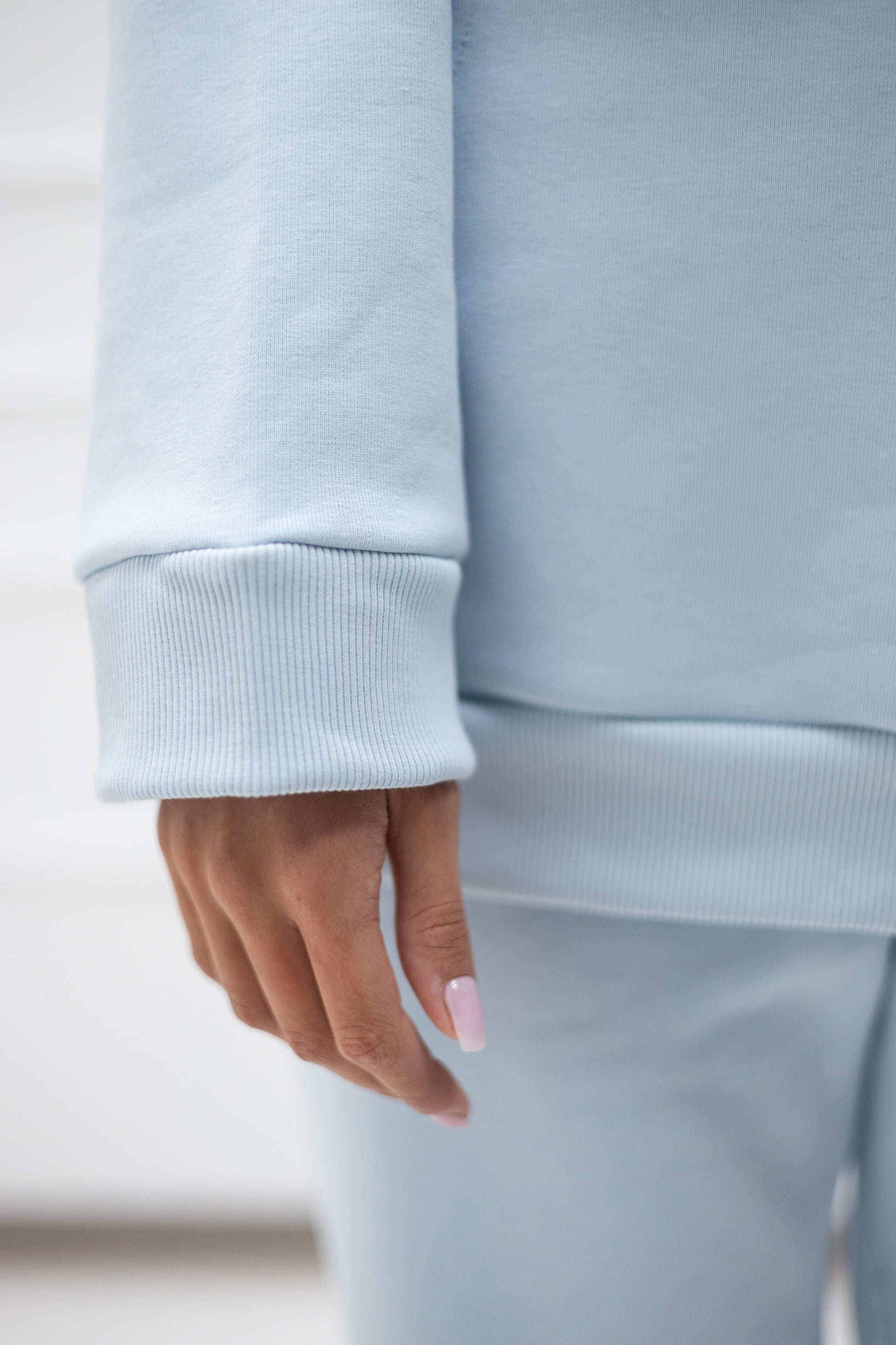 Original Wide Waistband Hoodie – Hellblau