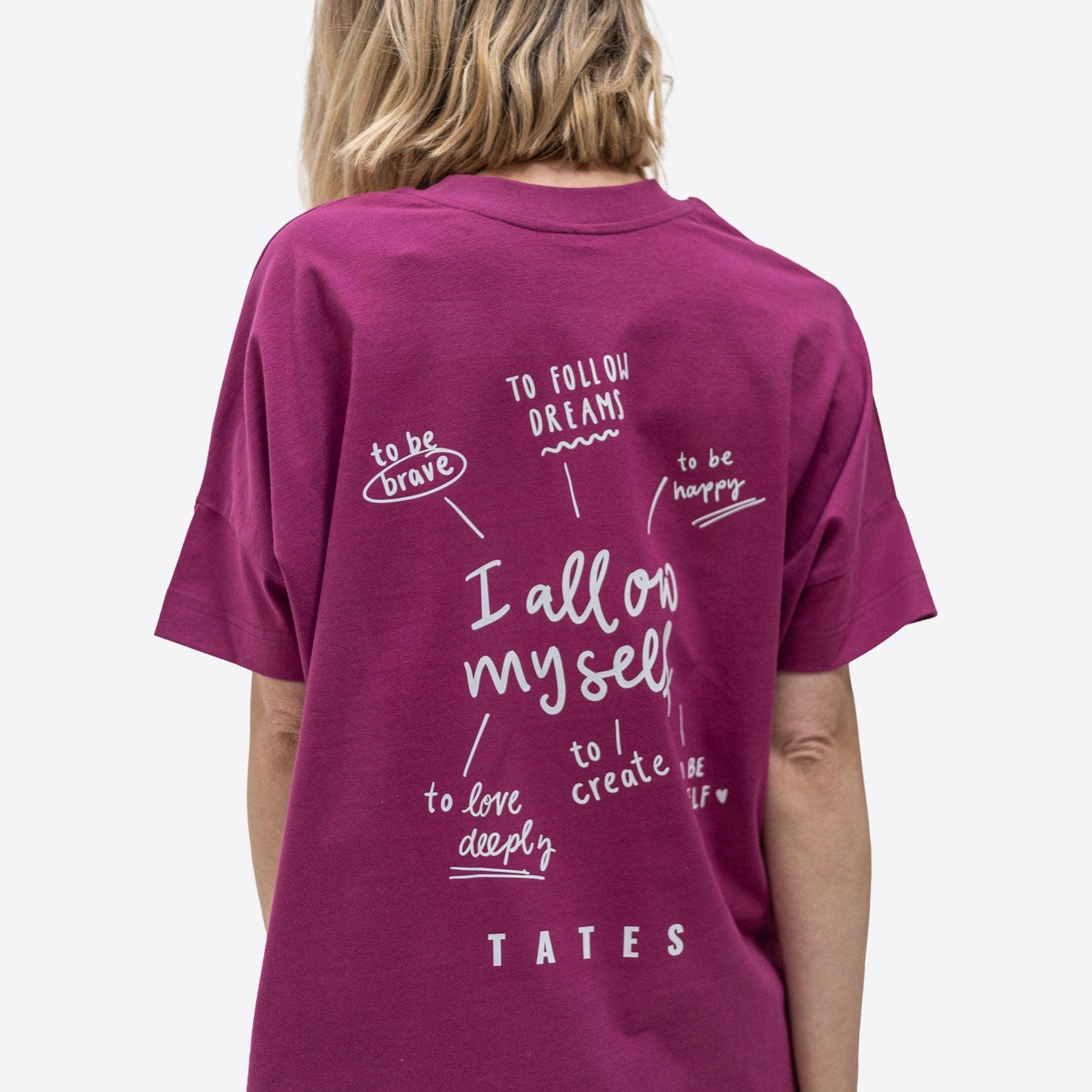 Soft Touch T-Shirt "I allow myself" – Berry