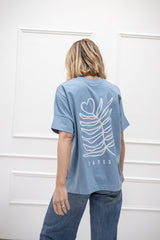 Soft Touch T-Shirt (Oversized) "Heart flower"