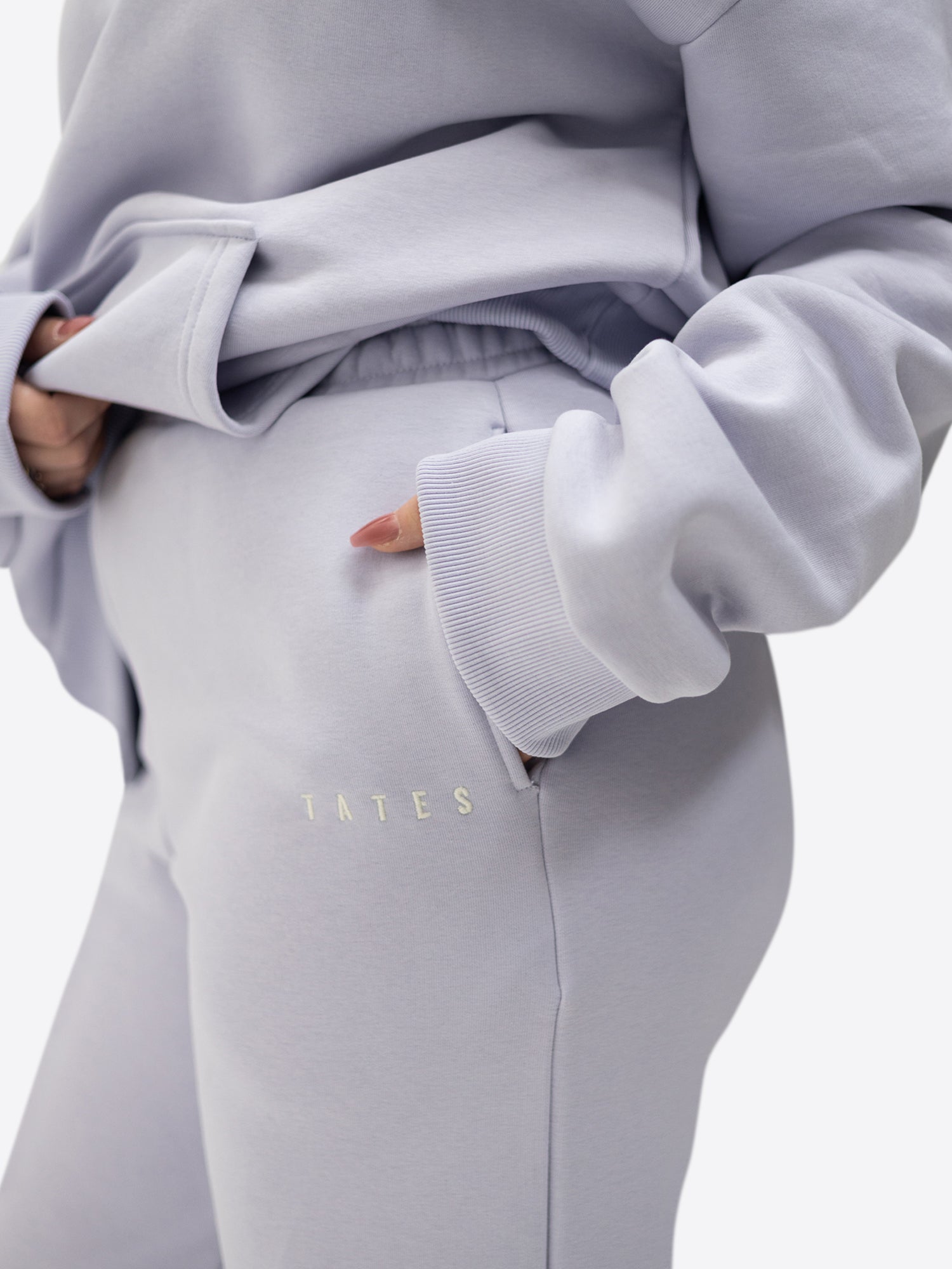 Jogginghose wide leg – Flieder