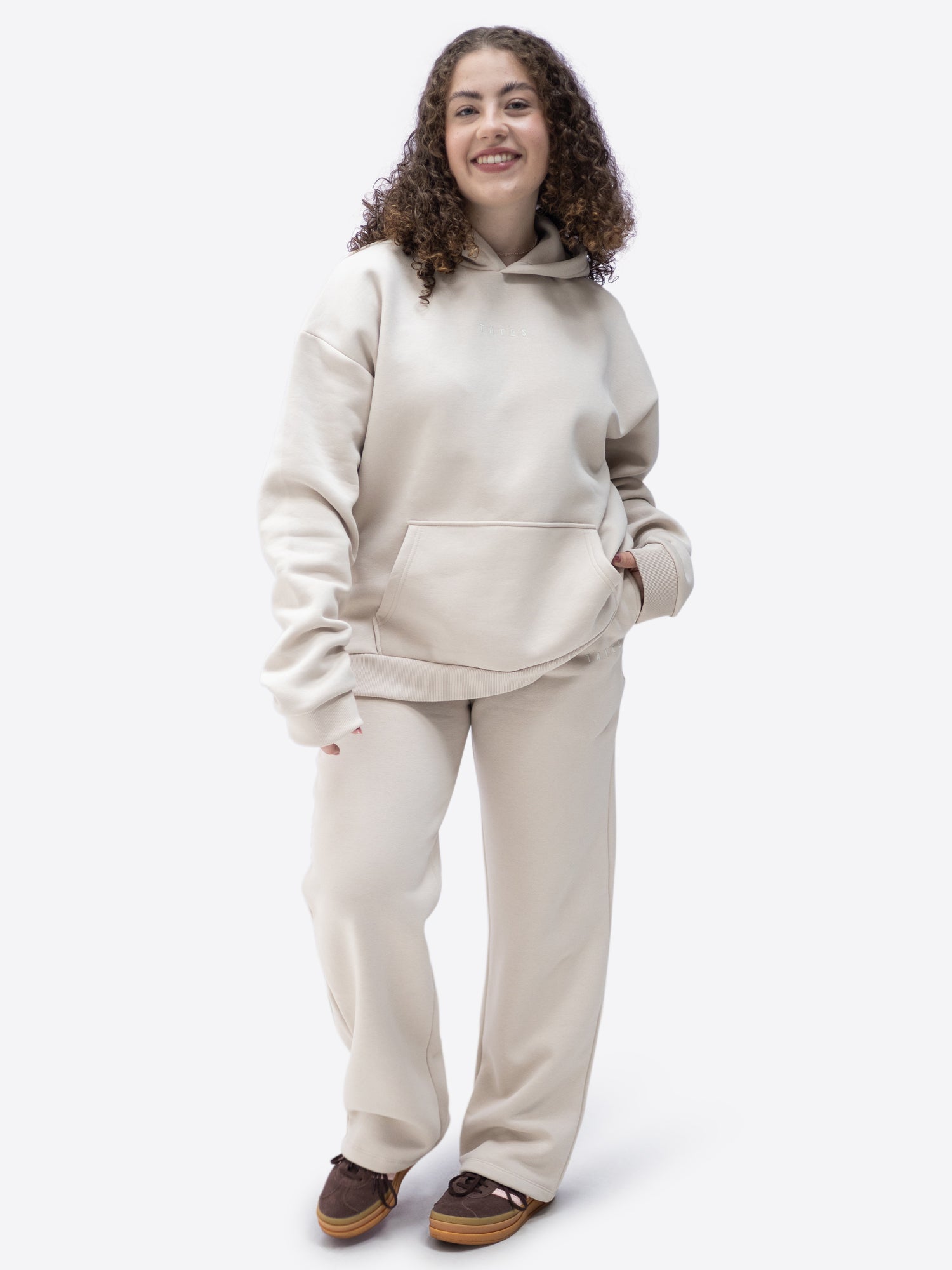 Jogginghose wide leg – Beige