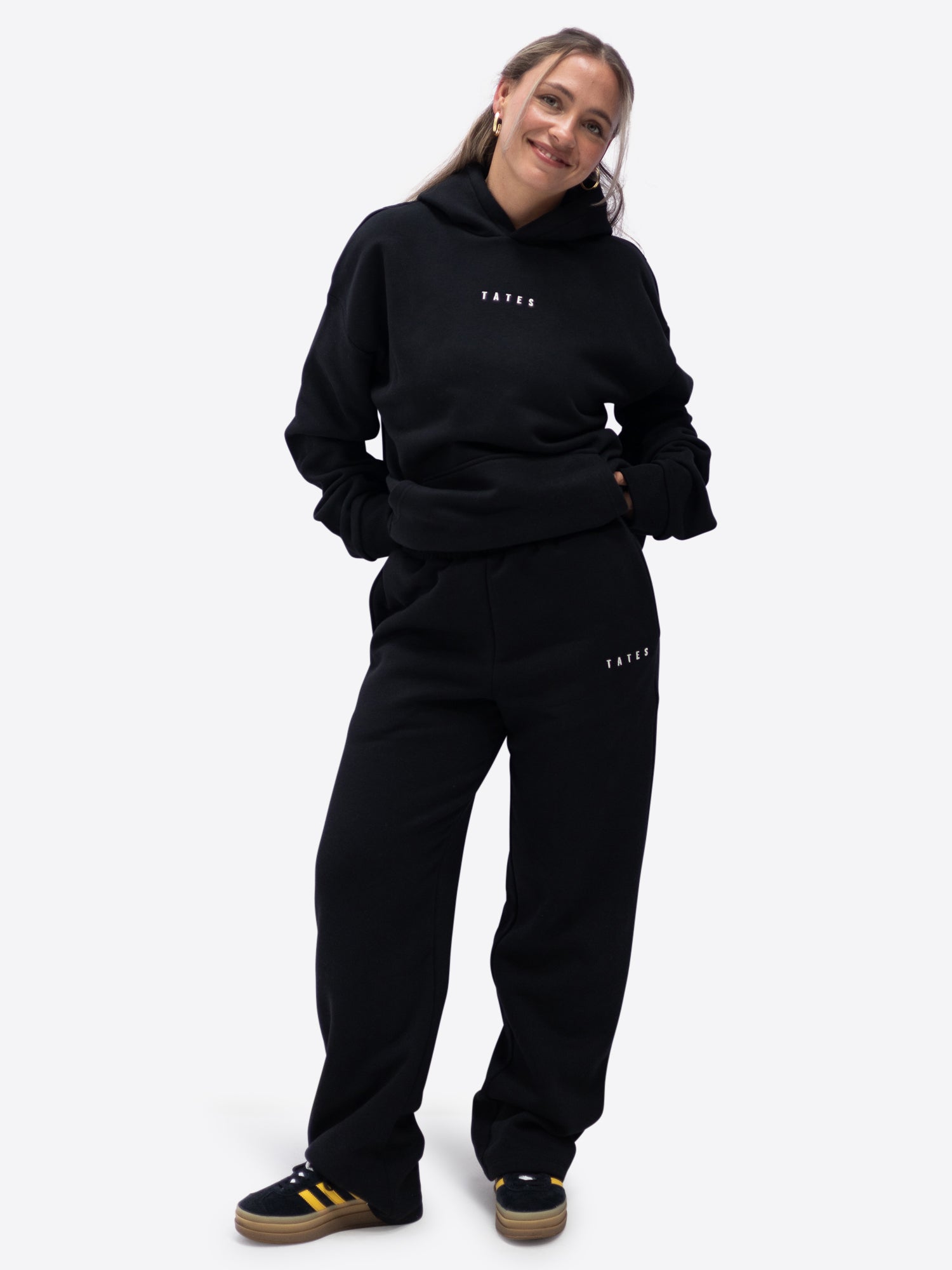 Jogginghose wide leg – Schwarz