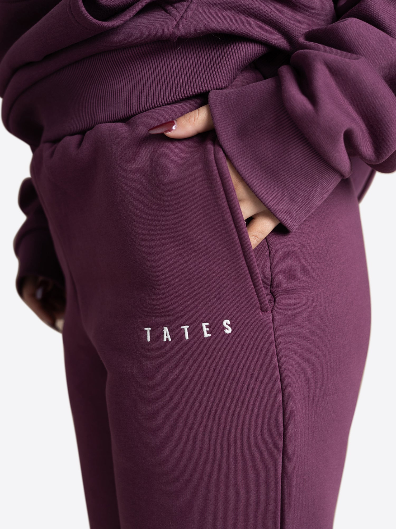 Jogginghose wide leg – Aubergine