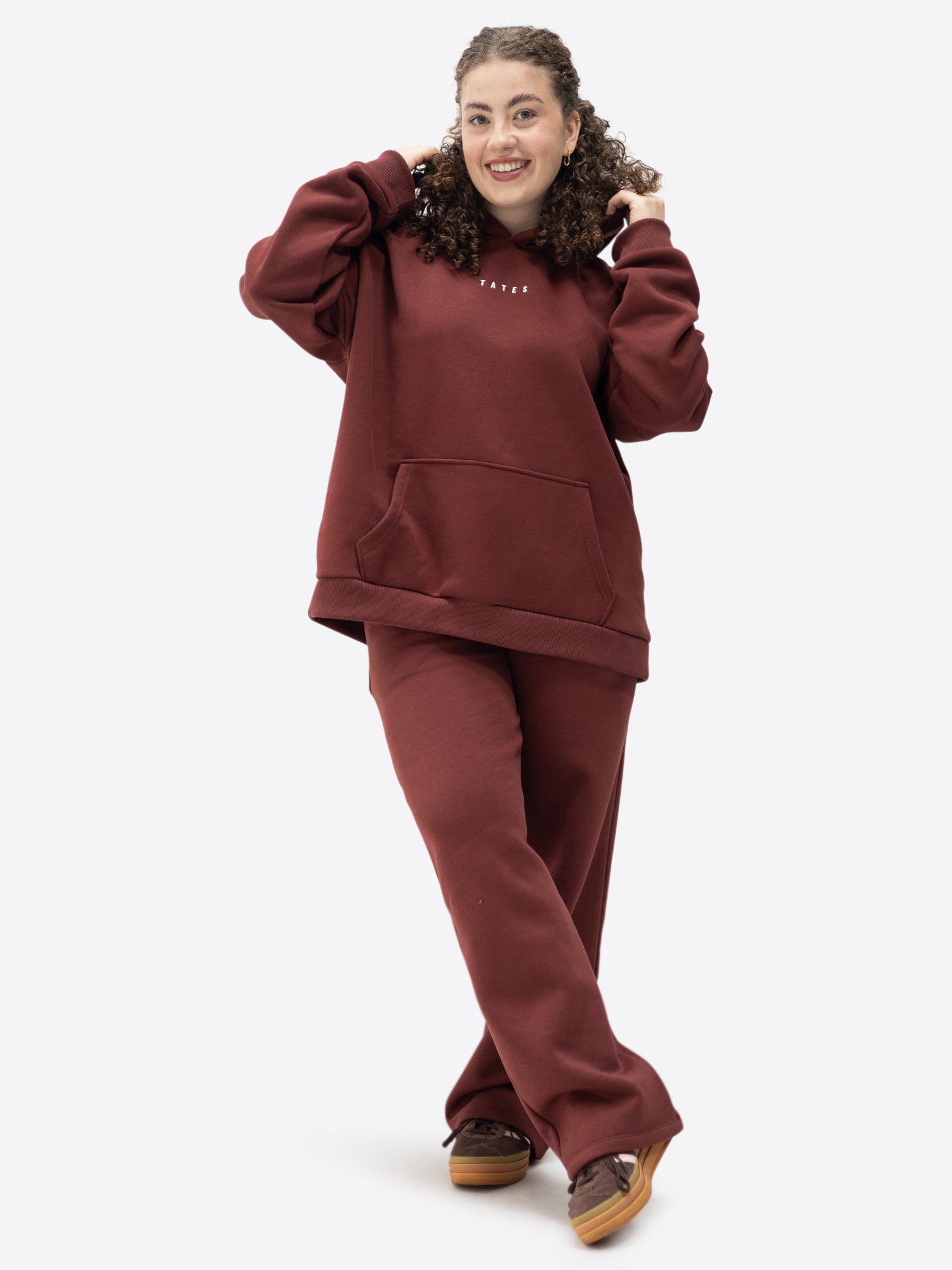 Jogginghose wide leg – Bordeaux