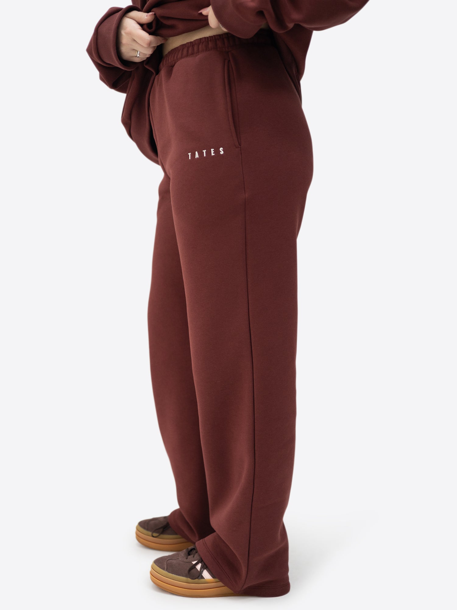 Jogginghose wide leg – Bordeaux