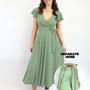 Midi Wickelkleid Carina - Aloe