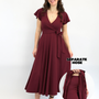 Midi Wickelkleid Carina - Plum