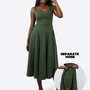 Midi Skort Kleid Anny - Olive