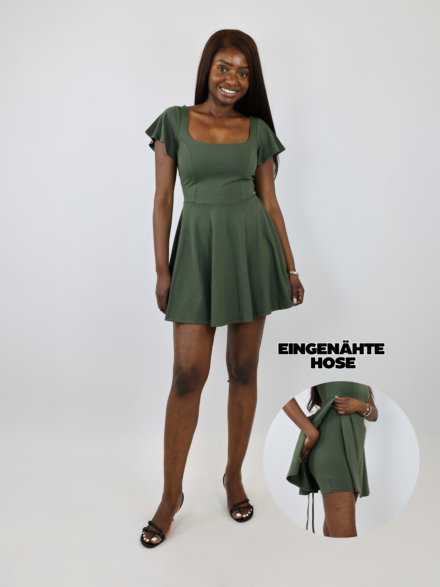 Short Skort Kleid Ivy - Olive