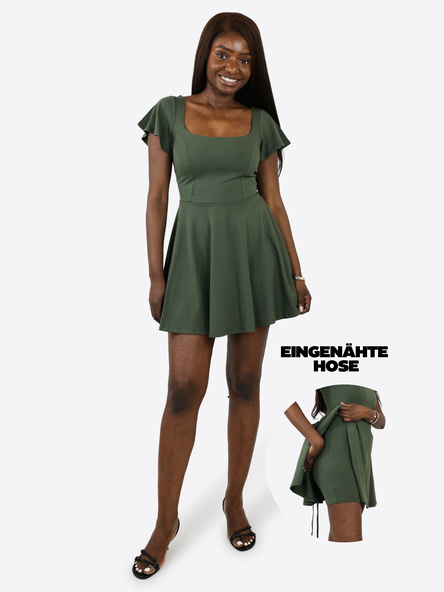 Short Skort Kleid Ivy - Olive