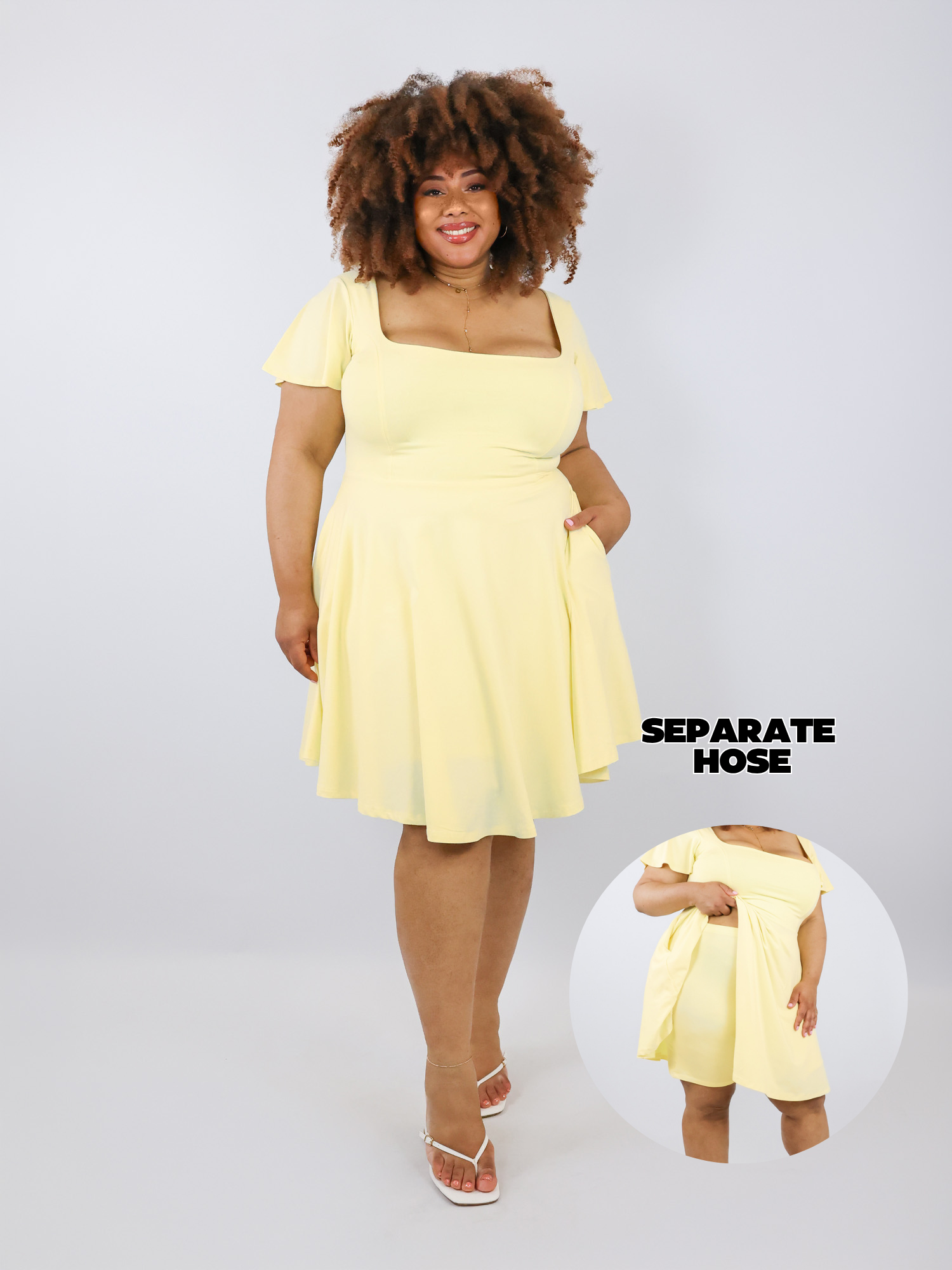 Classic Skort Kleid Ivy - Pastellgelb