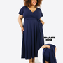 Midi Wickelkleid Carina - Midnight Blue