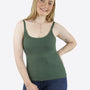 Rib Top mit Built-in Bra – Olive