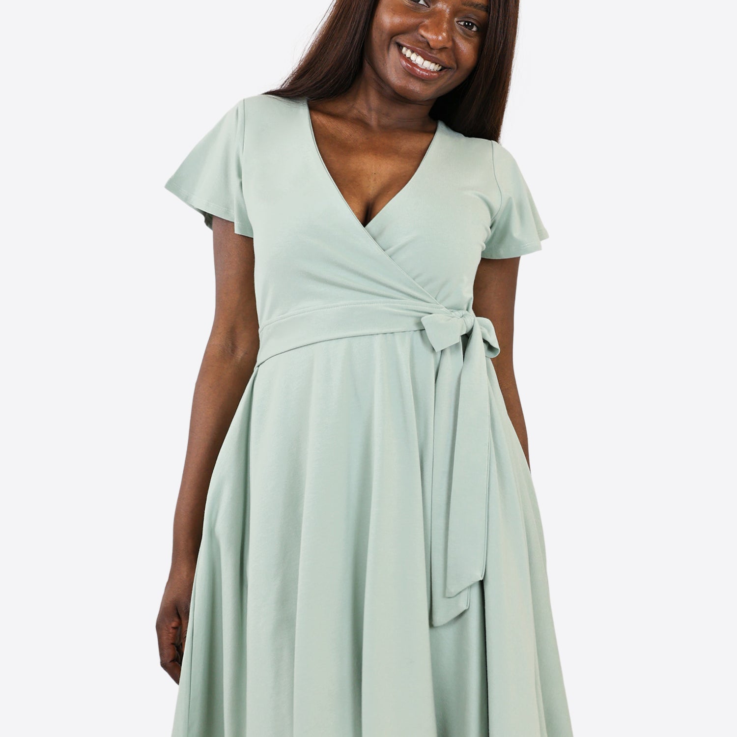 Classic Wickelkleid Carina - Aloe
