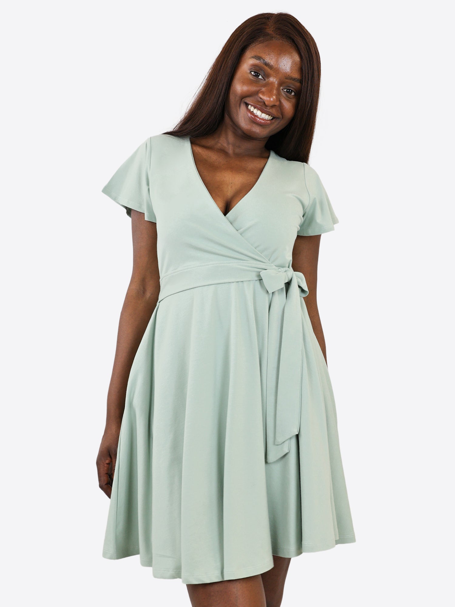 Classic Wickelkleid Carina - Aloe