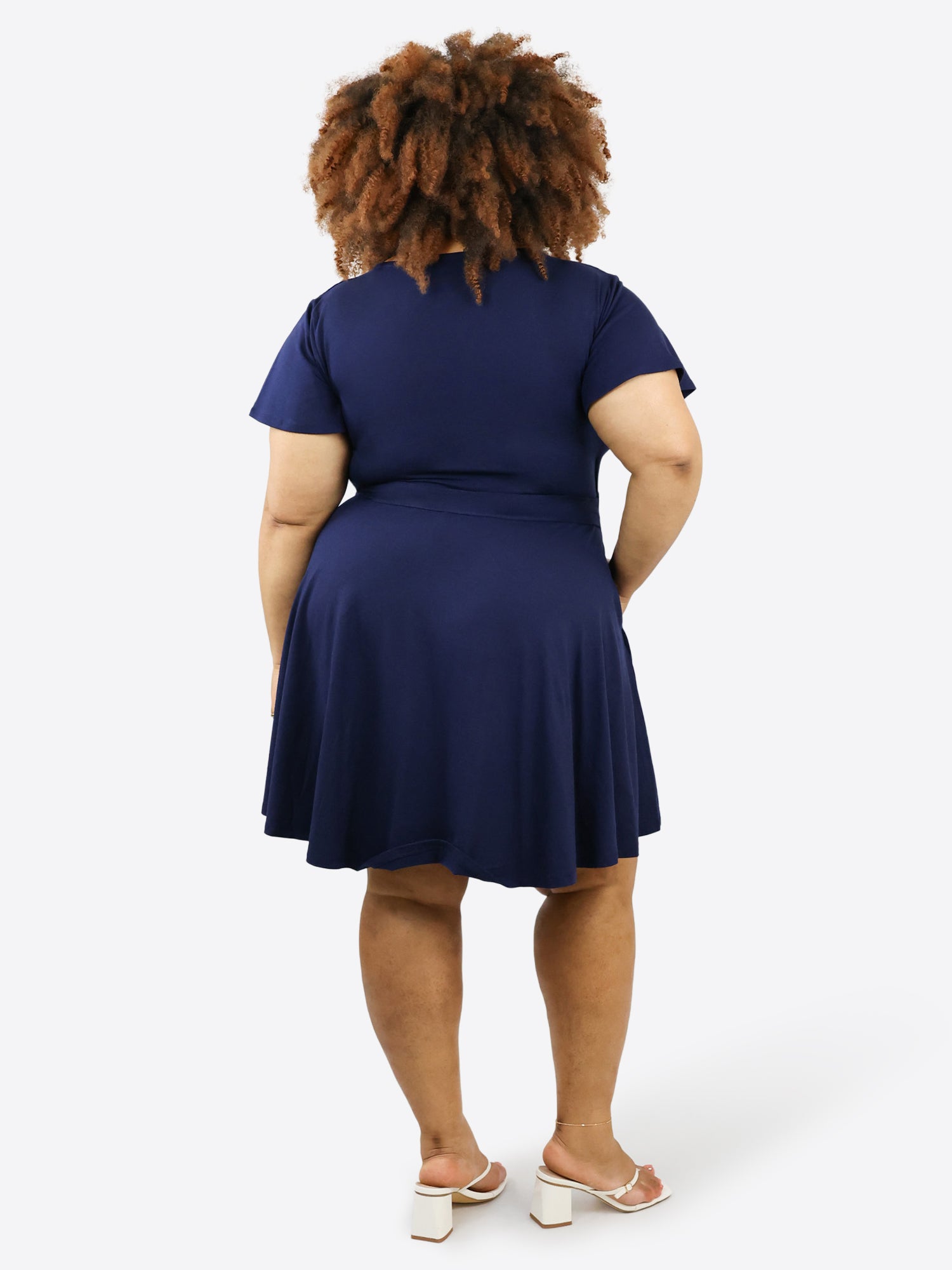 Classic Wickelkleid Carina - Midnight Blue