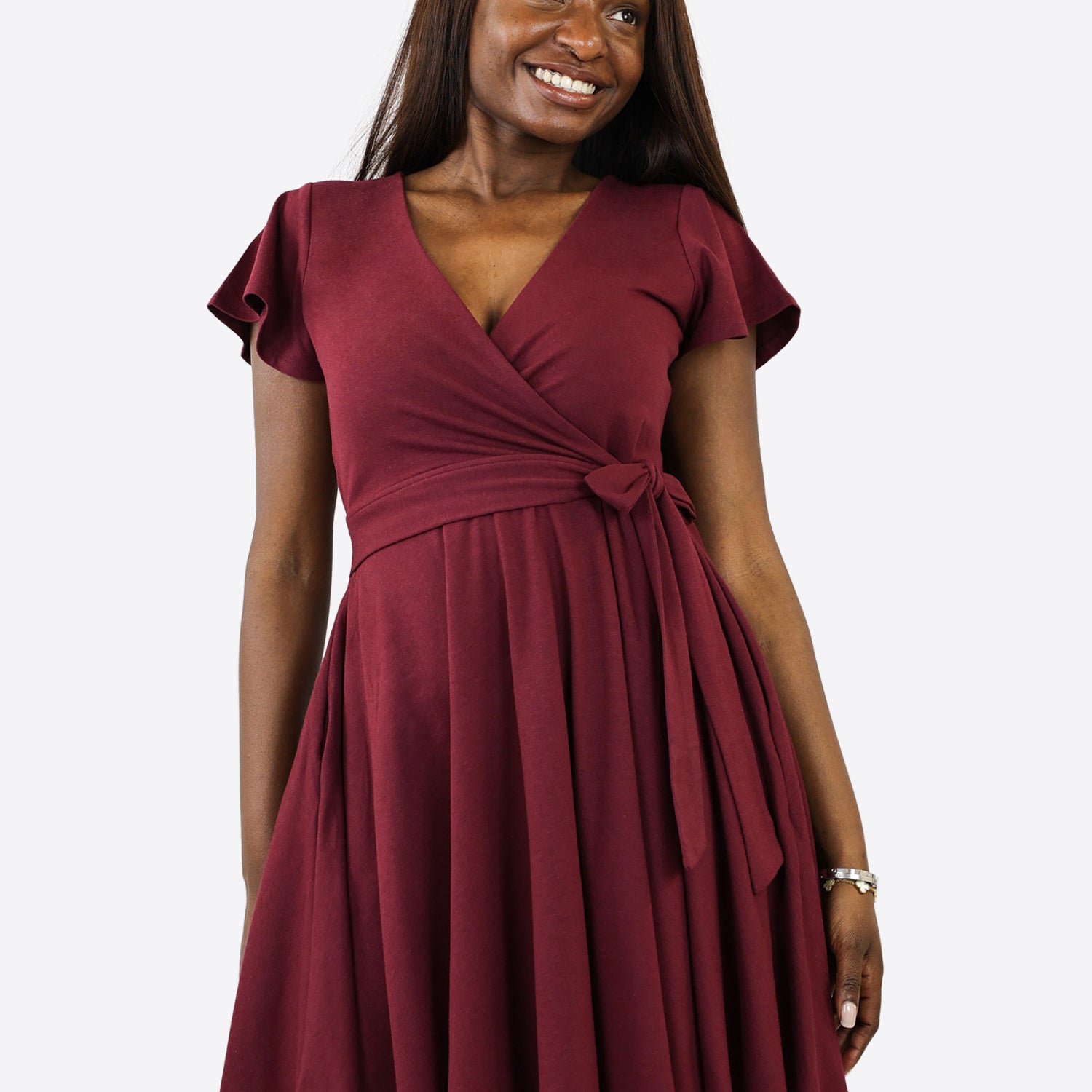 Classic Wickelkleid Carina - Plum