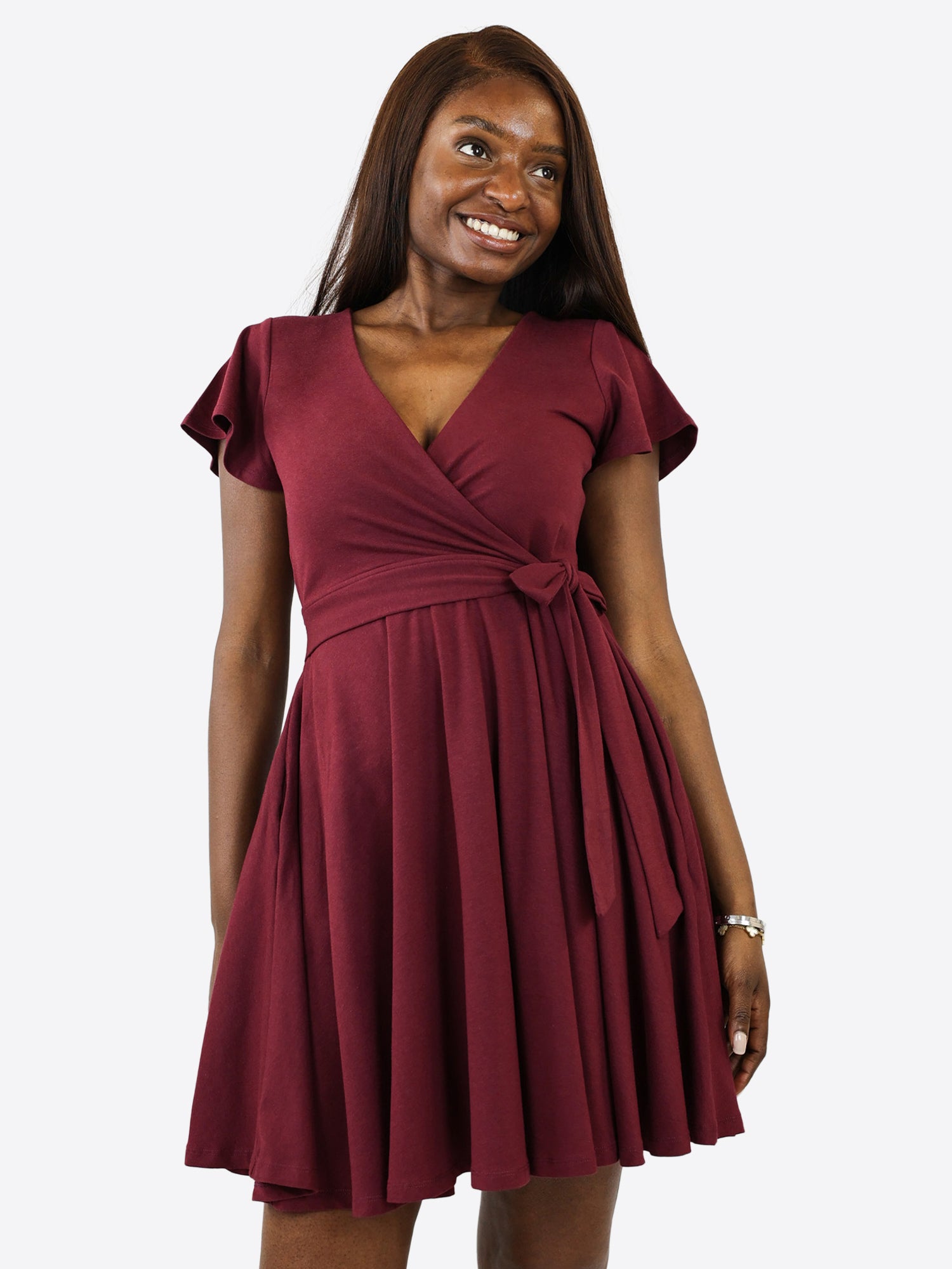 Classic Wickelkleid Carina - Plum