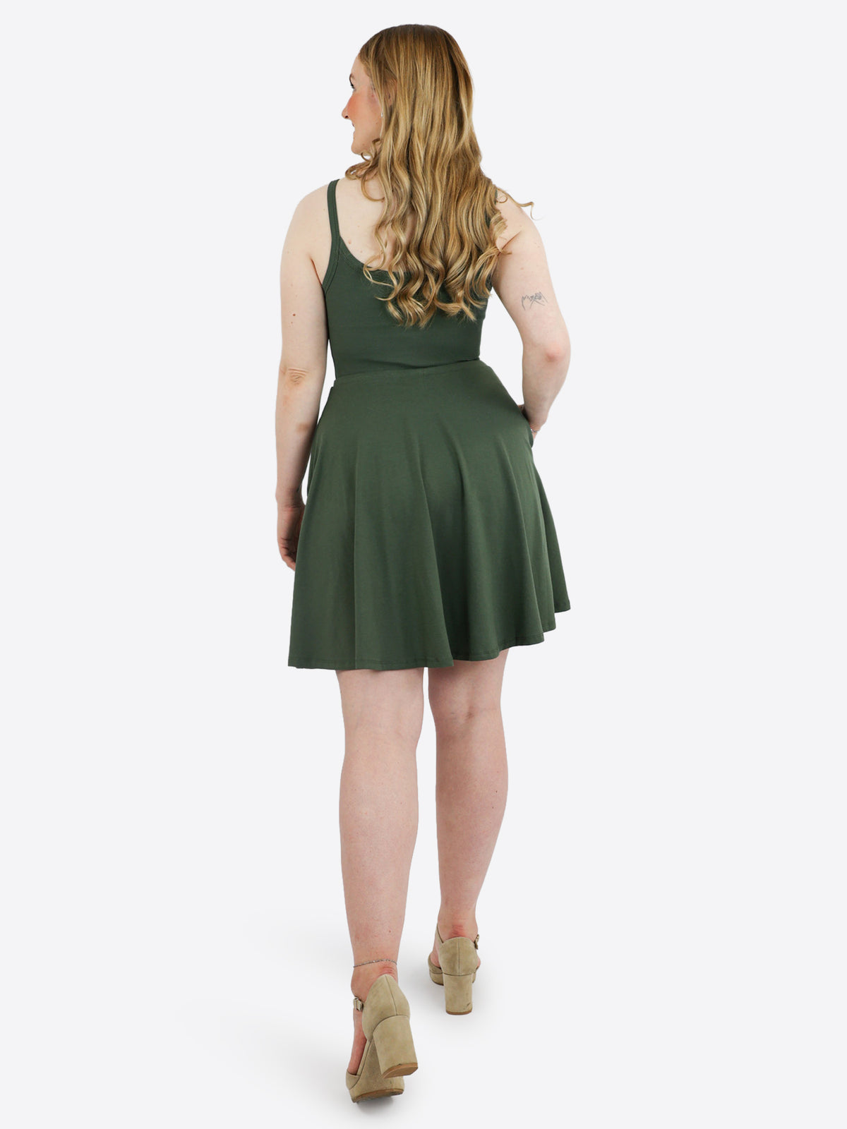 Verstellbarer Classic Skort mit Taschen - Olive