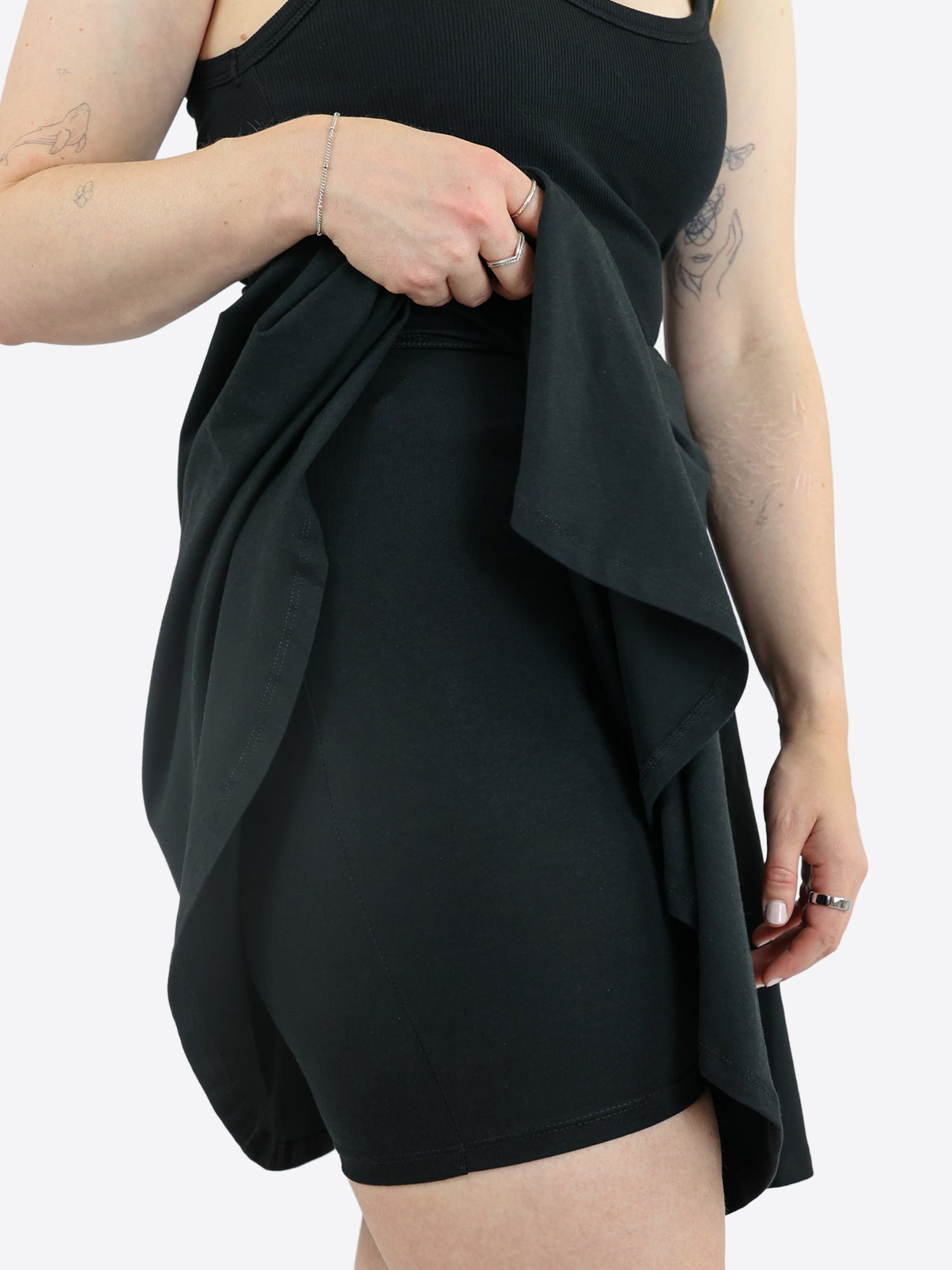 Verstellbarer Classic Skort mit Taschen - Schwarz