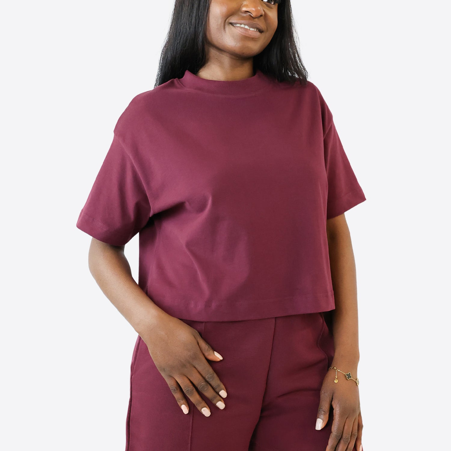 Crop T-Shirt – Plum